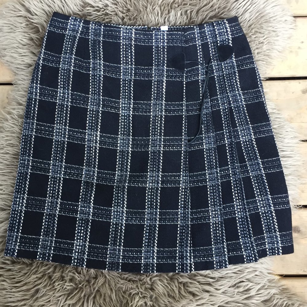 Yessica wool blend black & white pleated skirt - size L